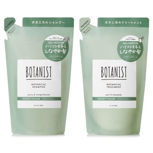 보타니스트 보타니컬 샴푸 바운시 볼륨 피오니 & 오렌지 블라썸향 400ml + 트리트먼트 페어 & 카모마일향 리필용 400g