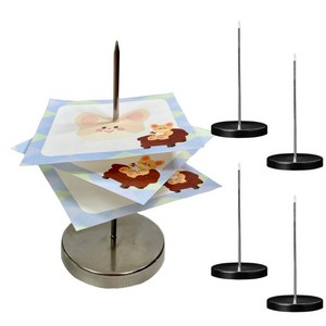 무아누 스탠 영수증꽂이 영수증홀더 빌지홀더 계산서, 블랙, 5개