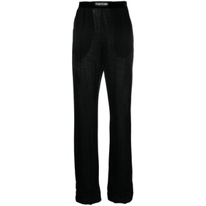 톰포드 로고 웨이스트밴드 캐시미어 트랙팬츠