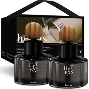 헤트라스 프리미엄 차량용 디퓨저 77ml x 2p + 리본끈 선물세트, 북스토어향, 2세트