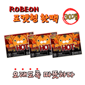 로베온 후끈후끈 포켓용 흔드는 핫팩 49g, 30개