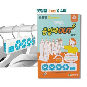 봄이온마켓 유한양행 좀벌레퇴치약 옷장용 무향, A2P 옷장용, 4팩, 2개입