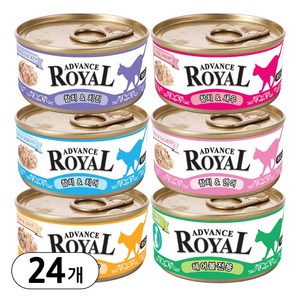 로얄 어드밴스 캔 콤보 고양이 캔 간식 통조림, 어드밴스 콤보, 85g, 24개
