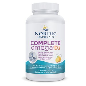 노르딕내츄럴스 컴플리트 오메가 D3 1000mg 레몬 소프트젤