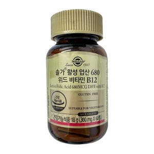 솔가 활성 엽산 680 위드 비타민 B12, 60정, 1개