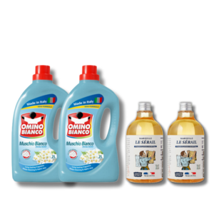 오미노비앙코 농축 세제 2리터 2병 마르세유 중성세제 750ml 2병 혼합세트, 1개