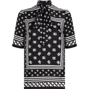 돌체앤가바나 DNA DG 프린트 블라우스, 블랙계열+화이트계열, Italy 44(KR 66)