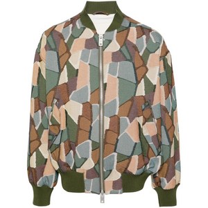 엠포리오아르마니 모자이크 패턴 봄버 재킷