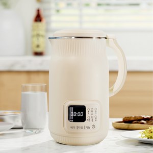 POZEAL 대용량 두유제조기 1200ML 원터치 자동세척 죽제조기 이유식제조기, 베이지