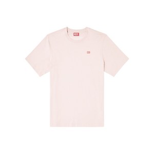 디젤 T-어드저스트-V10 로고 티셔츠, 핑크계열, Standard M