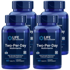 라이프익스텐션 투-퍼-데이 멀티비타민 타블렛, 60정, 4개