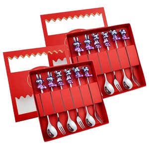 Xingcheng 럭셔리 티스푼 + 포크 세트