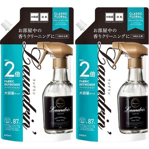 란도린 패브릭 미스트 섬유 탈취제 리필 클래식 플로랄 640ml 2팩, 640ml, 2개