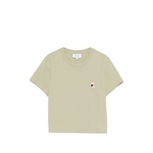 메종키츠네 자수 티셔츠, 그린계열, XS(KR 44)