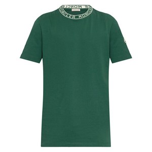 몽클레르 로고 트리밍 티셔츠