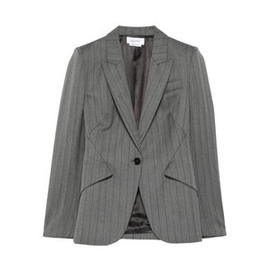 알렉산더맥퀸 핀스트라이프 싱글 브레스티드 재킷