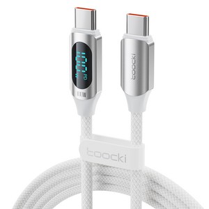 TOOCKI 알루미늄 합금으로 디스플레이 C-C 100w 고속 충전케이블