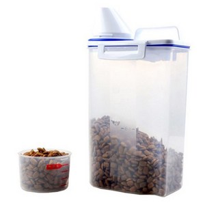 퀸펫 반려동물 계량 사료보관통, 500ml