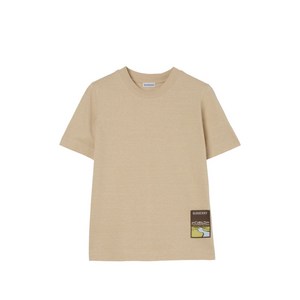 버버리 랜드스케이프 라벨 크루 넥 티셔츠, 베이지계열, Mid standard XS(KR 44)