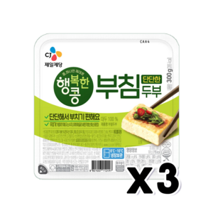 CJ 행복한콩 단단한 부침두부 간편식사 300g x 3개