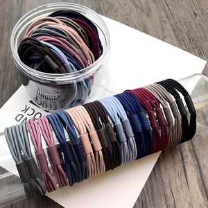 걸핀스 캐런 3줄 머리끈 100p + 휴대용 지퍼 파우치백 세트 cl886