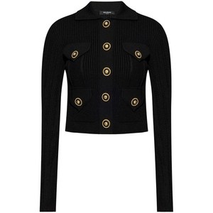 발망 오픈워크 디테일 골지 니트 가디건