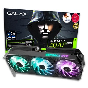 갤럭시 갤럭시 GALAX 지포스 RTX 4070 Ti SUPER EX GAMER BLACK OC D6X 16GB, 선택없음