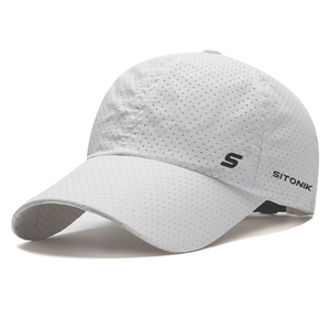 시토닉 남녀공용 스포츠 매쉬 캡모자, FREE, 화이트, 1개