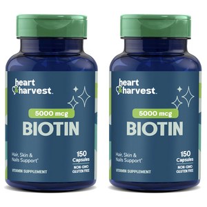 Heart & Harvest 5000mcg 비오틴 캡슐, 150정, 2개