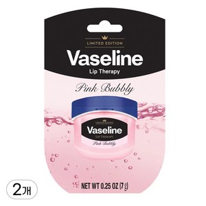 바세린 립테라피 립밤, 핑크버블리, 7g, 2개