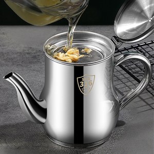 Qiaokao 스테인레스 필터 내장형 오일 주전자