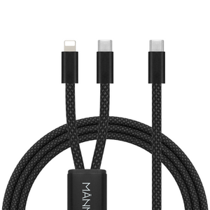 만타이거 2in1 멀티 C타입 to 라이트닝 8핀+C타입 초고속 충전케이블