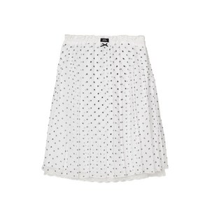 마크제이콥스 레이스 디테일 미디 스커트, 화이트계열, US 6