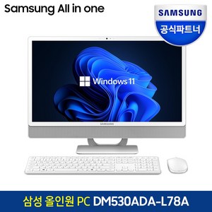 삼성전자 올인원PC 일체형PC 프로스트 화이트 60.5cm WIN11 Home NVMe 512GB, RAM 16GB, DM530ADA-L78A