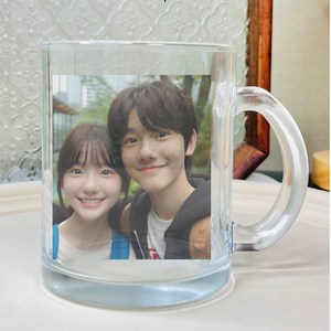 나만의 유리 머그컵 주문제작 포토머그컵 답례품 커플선물 소량제작주문 대량제작주문 환영., 1개