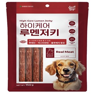 스몰빅 강아지 하이케어 루멘저키 눈물케어 저키, 150g, 소고기맛, 1개