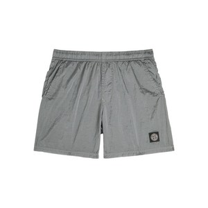 스톤 아일랜드 로고 패치 스윔 쇼츠