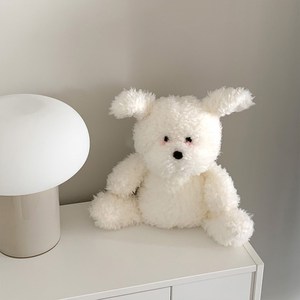 리틀림 복실복실 비숑 망망 멍뭉 강아지 귀여운 쿠션 애착 인형, 60cm, 1개