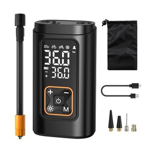 ACMEZING 무선 전동 에어펌프 휴대용 공기 주입기 6000mAh 다용도 자동차 자전거 타이어 공기펌프 노즐 포함 C21