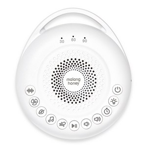 말랑하니 휴대용 신생아 백색소음기 아기 수면교육, 퓨어화이트, 1개