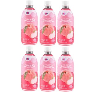 배스킨라빈스 피치 요거트 워터, 500ml, 6개