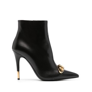 톰포드 체인 디테일 가죽 앵클 부츠