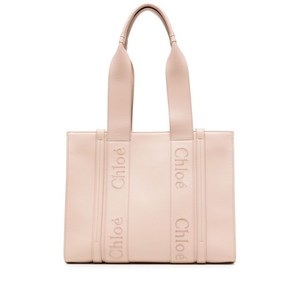 끌로에 우디 가죽 미디엄 토트 백