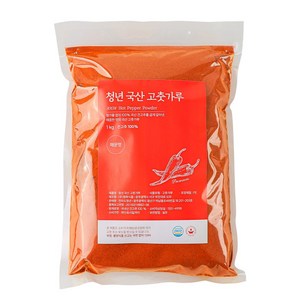 25년 햇 청년고춧가루 국산 매운맛 고운가루, 1kg, 1개