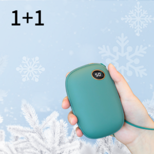 커먼플레이스 충전식 손난로 전자 핫팩 양면 단면 2IN1 1초 발열 10 000mAh 대용량 배터리, 올리브그린1+1