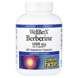 네추럴팩터스 웰벳X 베르베린 1000mg 베지테리안 캡슐, 120정, 3개
