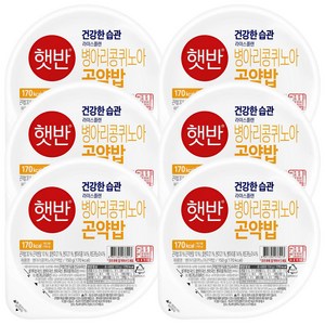 햇반 병아리콩퀴노아 곤약밥, 150g, 6개