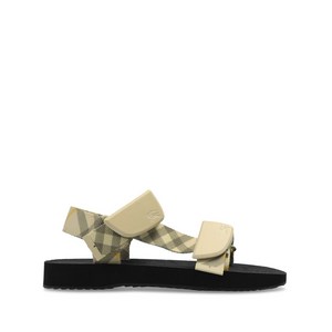 버버리 체크 트렉 더블 스트랩 샌들, Europe 37(KR 240), 베이지계열