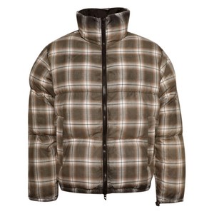 디젤 체크 프린트 재킷, 브라운계열+화이트계열, Italy 52(KR 110)