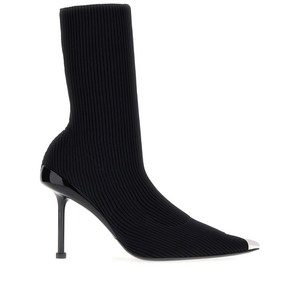 알렉산더맥퀸 슬래시 골지 니트 부츠 90mm, Italy 36(KR 230), 블랙계열